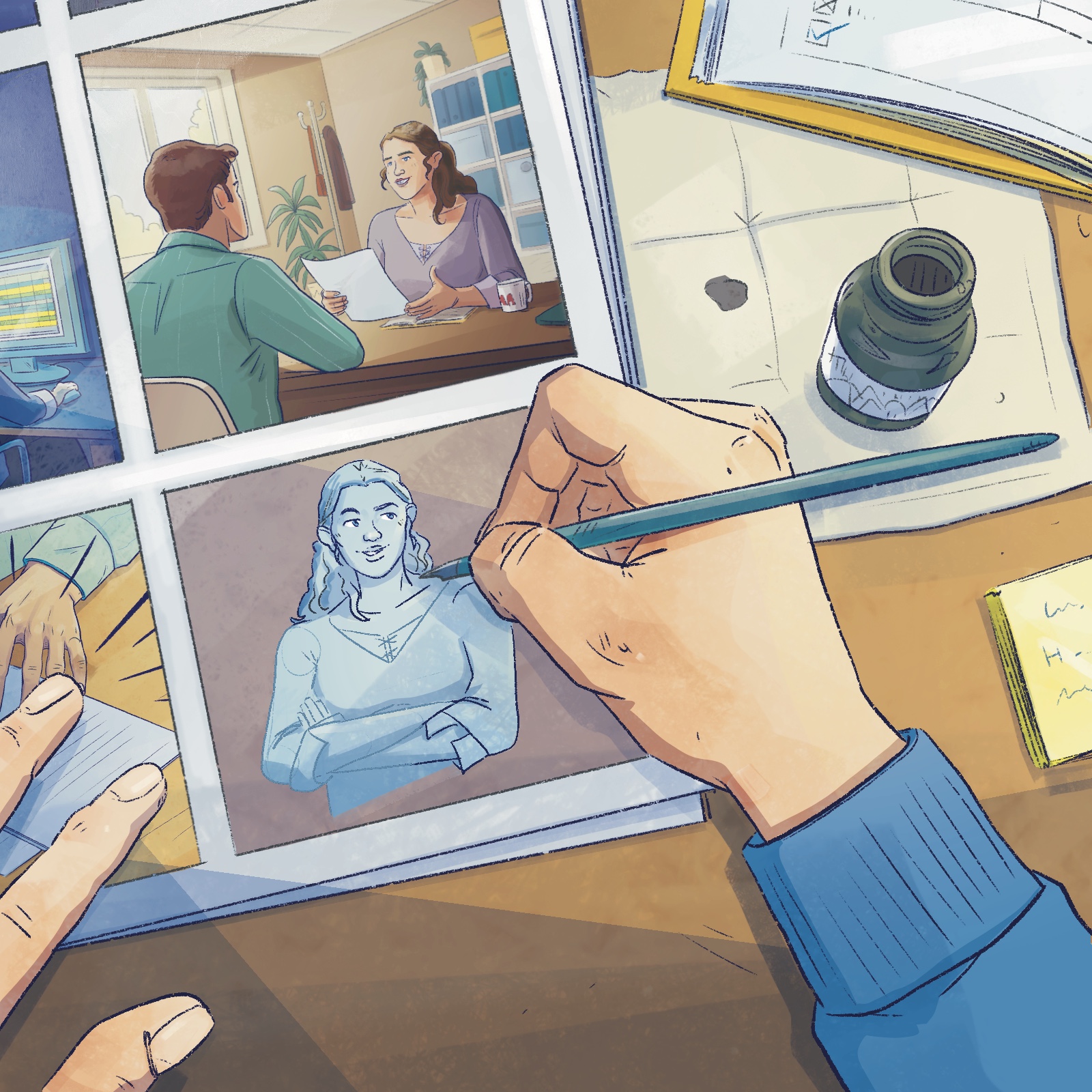 Corporate illustration in color
