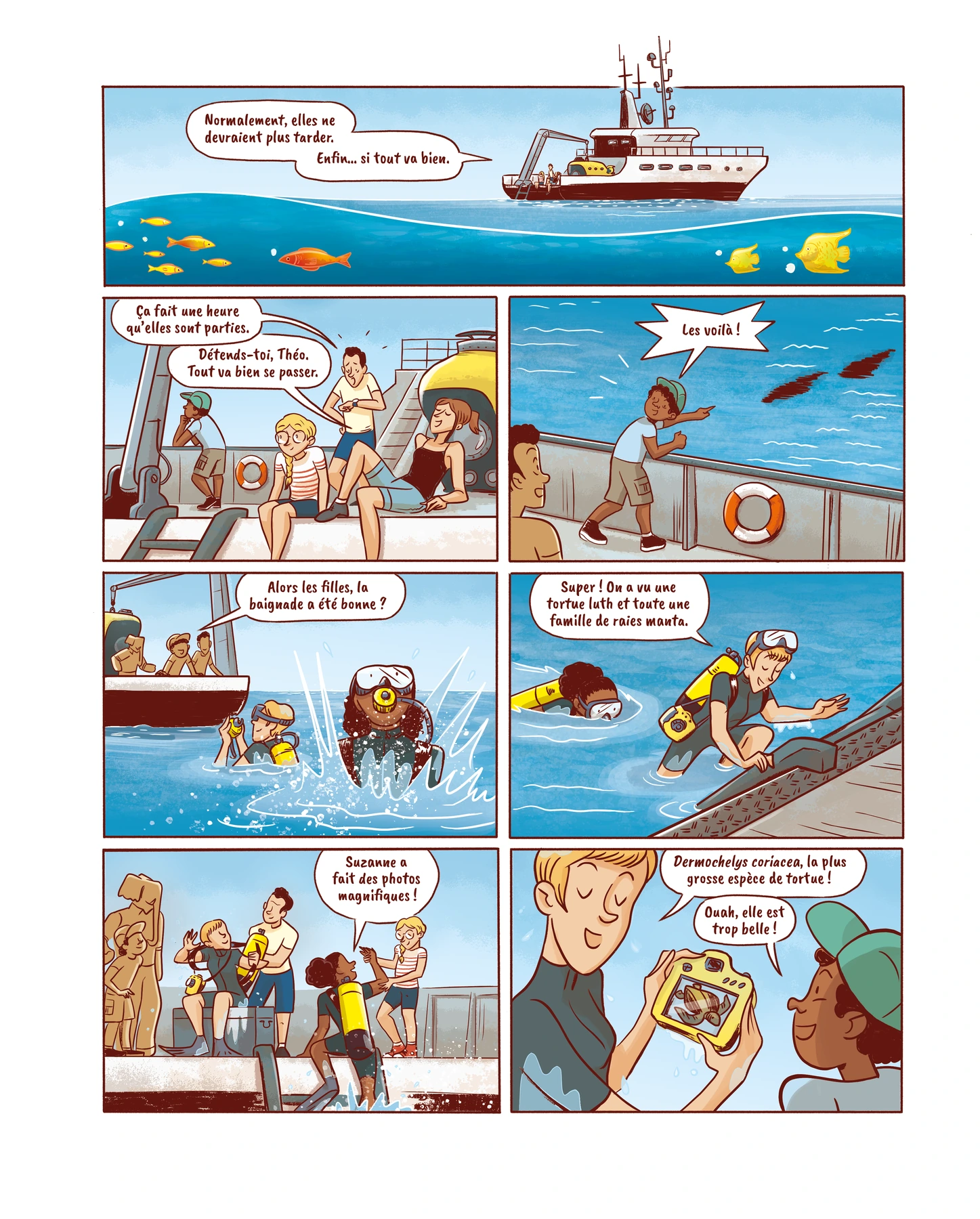 L'Éléphant Junior page drawn and colored by Ornella Centineo