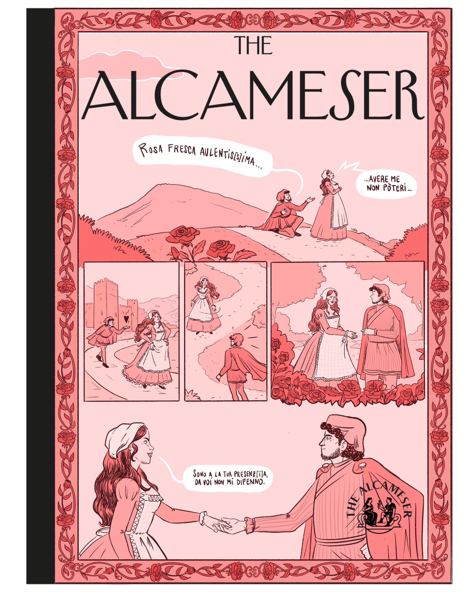 The Alcameser, illustrated comic page