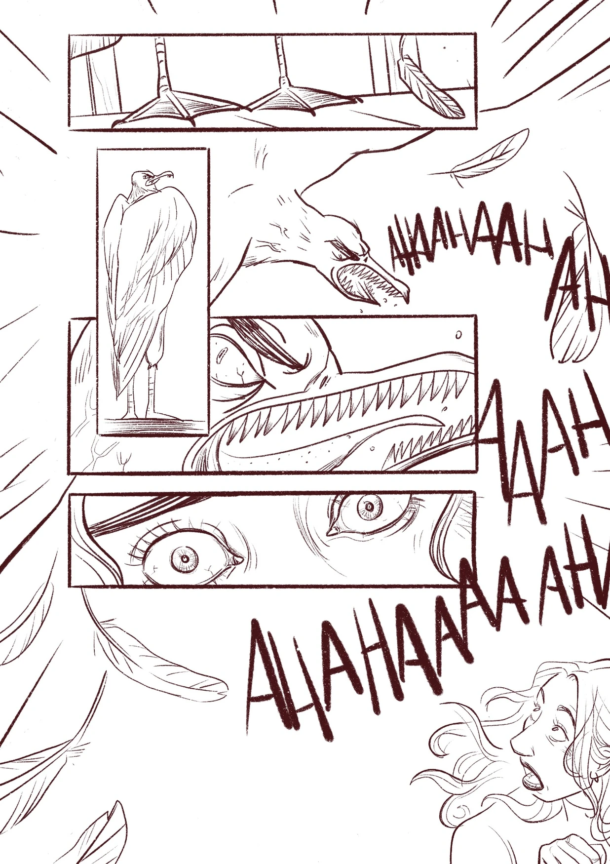 I mostri dentro storyboard scene with inner monsters